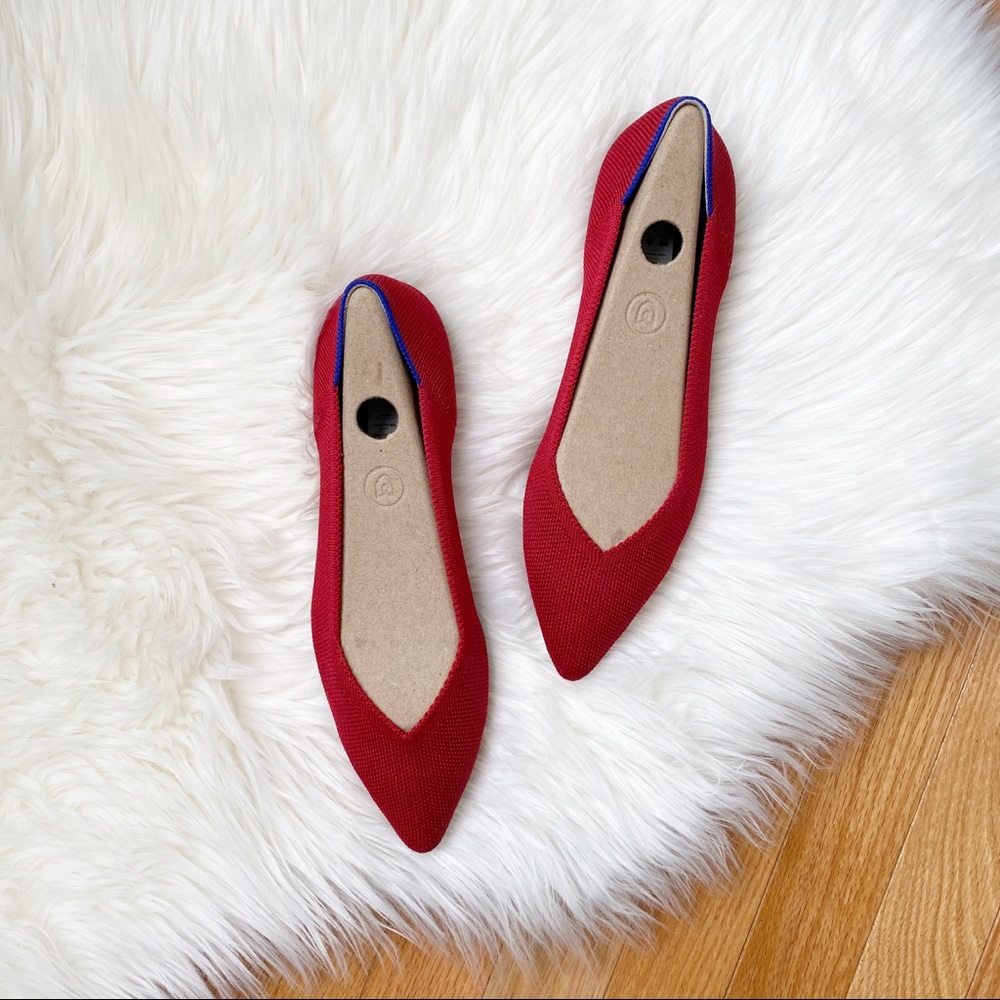 Rothys Red Chilli Point Flats No insole